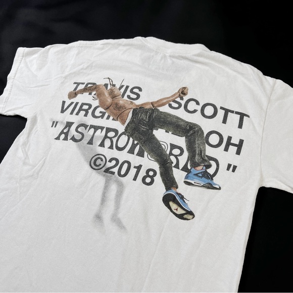 TRAVIS SCOTT x VIRGIN ABLOH Off White Astroworld Colab Double Sided Graphic Tee - Picture 3 of 9